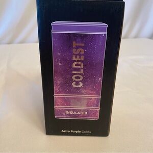 Coldest insulated Astro purple slim coldie it fits all standard 12 ounce cans.
